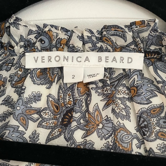 VERONICA BEARD Savile ruffled printed silk crepe de chine Mini Dress - Picture 5 of 5